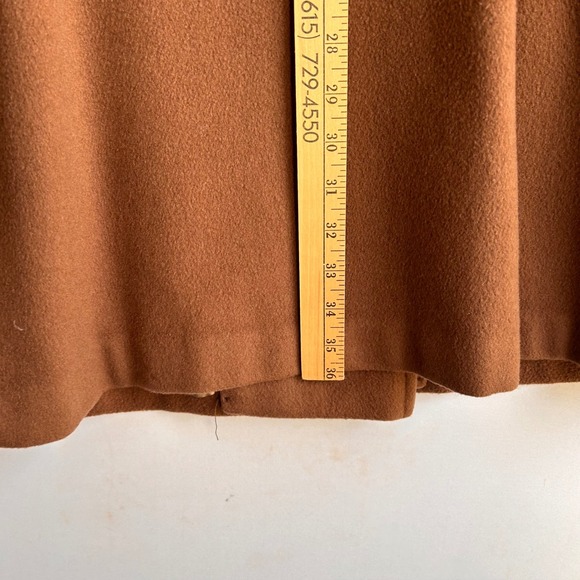 VTG LL Bean Women Camel Brown Wool Double Breasted Overcoat Peacoat USA Made - Picture 6 of 11